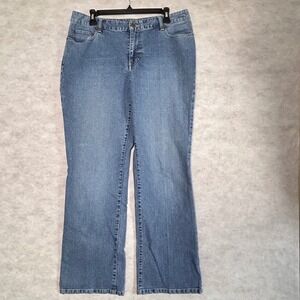 Style &‎ Co Jeans Women's 14 Blue Denim Bootcut Comfort Stretch Casual Pants